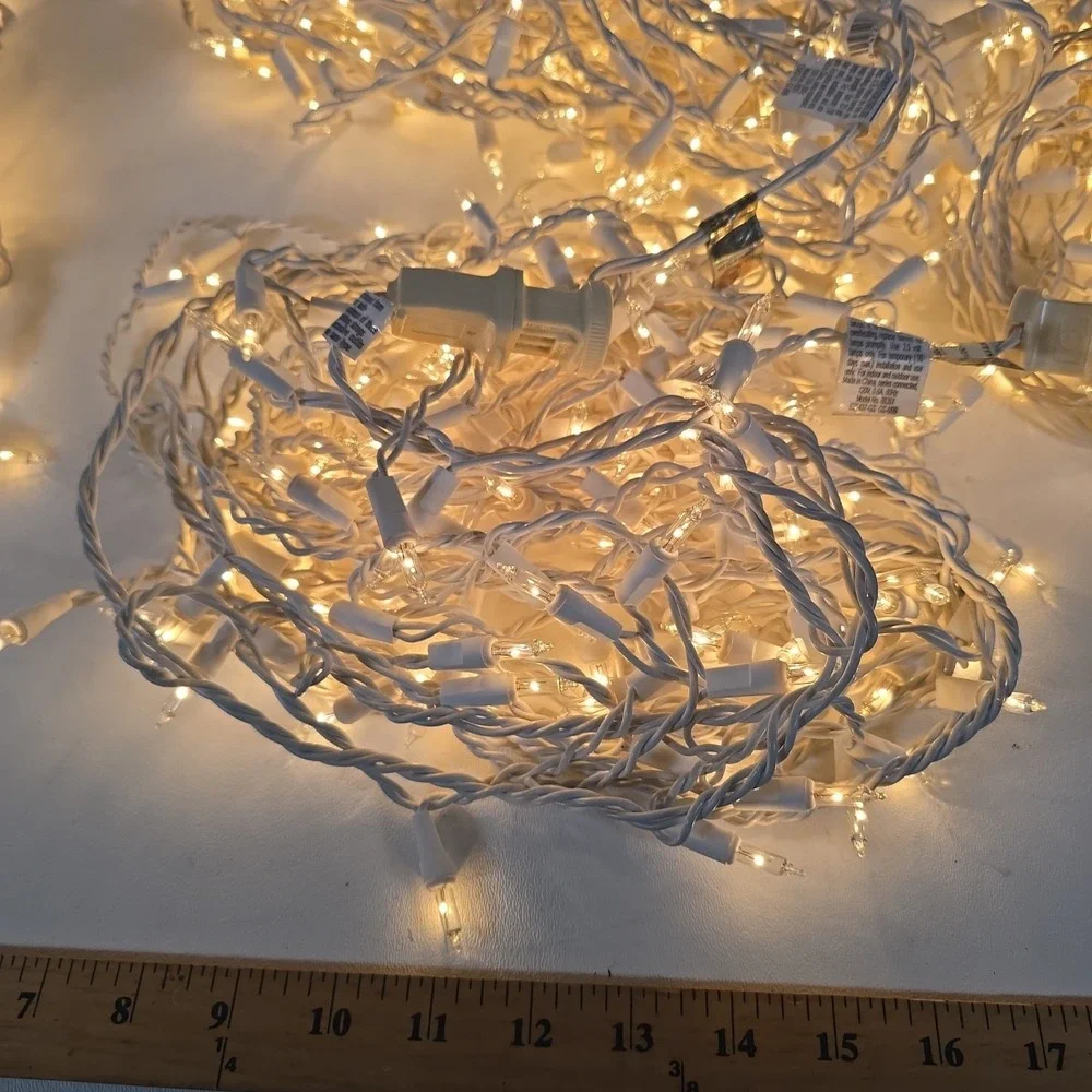 Vtg BRILLIANCE Icicle String Lights QTY 4 Strands Of 150 Bulbs Working 600 Light